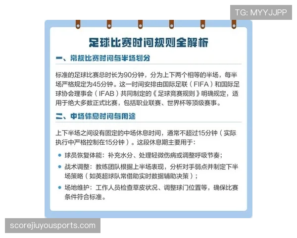 比赛时长规则详解:90分钟基础时间与加时补时判定标准 比赛时长规则详解:90分钟基础时间与加时补时判定标准